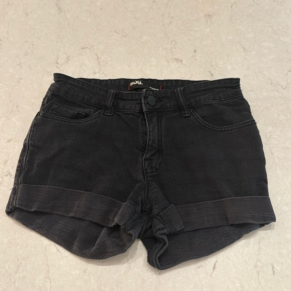 Urban Outfitters Black Denim Shortie Shorts